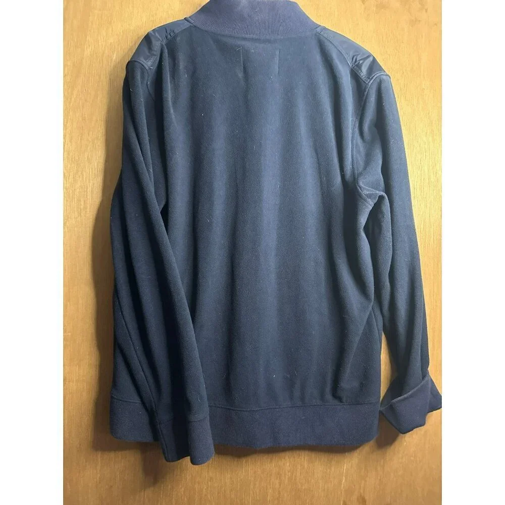 Banana Republic Men’s XL Navy Blue Zip Up Jacket Sweater Soft Feel Front Pockets